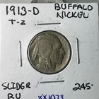 1913 D T2 BUFFALO NICKEL VERY NICE PQ SLIDER BU  CONDITION  XX1068