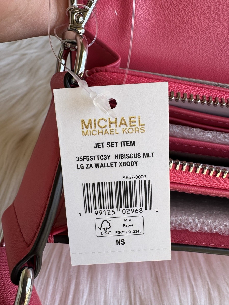 Michael Kors Jet Set Item LG Zip Around Wallet Crossbody Bag MK