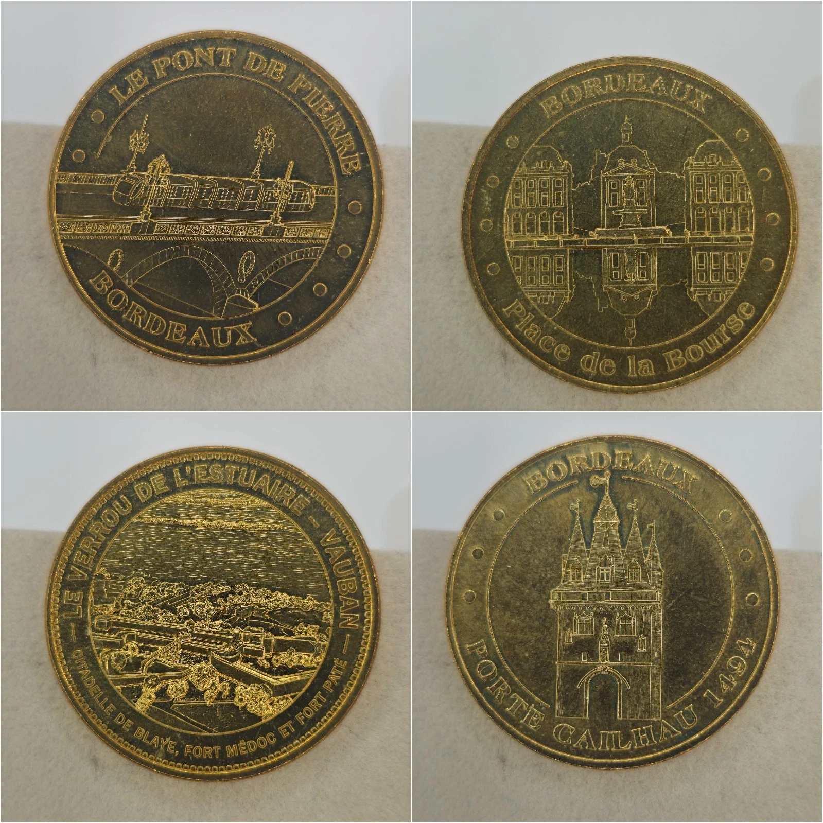 Gironde 33 - Lot Jetons Touristiques Médailles Souvenirs Monnaie de Paris