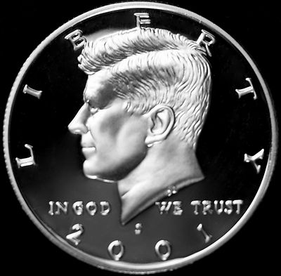 2001 S Kennedy Half Dollar Clad Proof from Original U.S. Mint Proof Set ...
