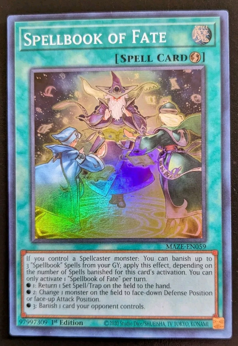 yugioh cards san francisco Spellbook Of Fate MAZE-EN059 1st Edition Super Rare Maze Of Memories  Yu-Gi-Oh!
