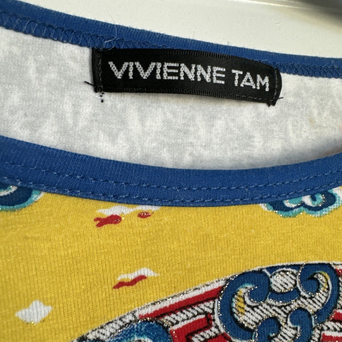 Vintage Vivienne Tam Asian Print Top Long Sleeve Y2K Shirt Vintage Vivienne Tam Asian Print Top Long Sleeve Y2K Shirt