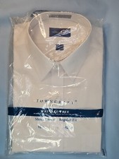 Vintage Towncraft Shirt Mens 16 1/2 Wrinkle Free White Button Down Dress