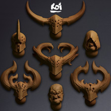 Plaguebearers of Decay - Miniature heads Bundle 42mm chaos Nurgle Bits Warhammer