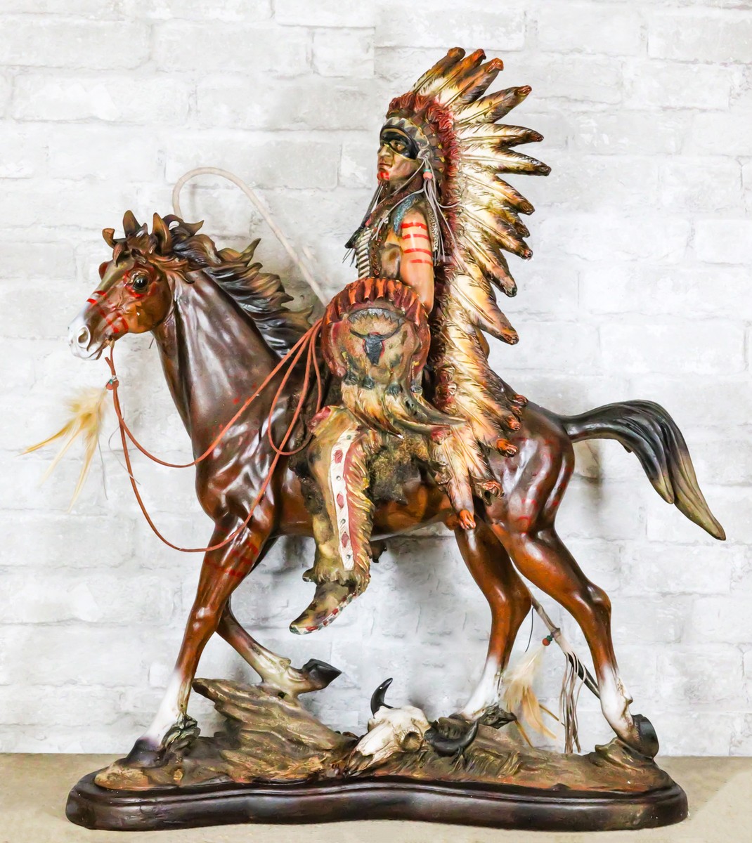 Sieland/Mounted Indian Chief/90mm no 54mm pegaso Metal Modeles Andrea CHOTA EMI