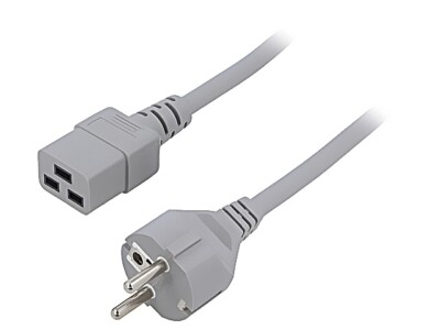 SN25-3/15/2GY Kabel 3x1,5mm2 CEE 7/7 (E/F) Stecker,IEC C19 weiblich PVC 2m LIAN