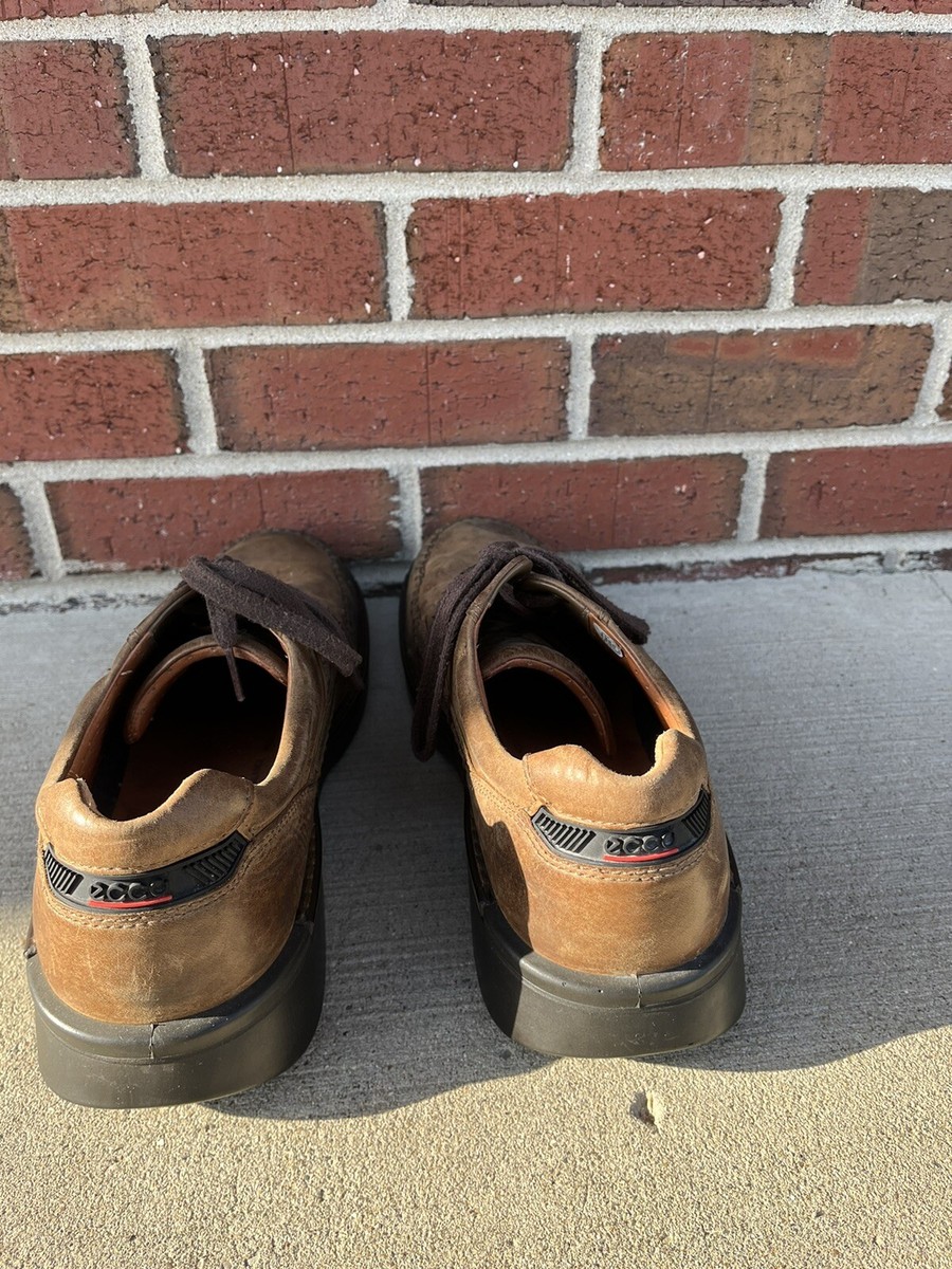 Ecco Seawalker Brown Leather Lace Up Loafers Size 47 US 13-13.5 Comfort Oxford ECCO Seawalker Brown Leather MocnToe Lace up Oxford Loafer  main image 4