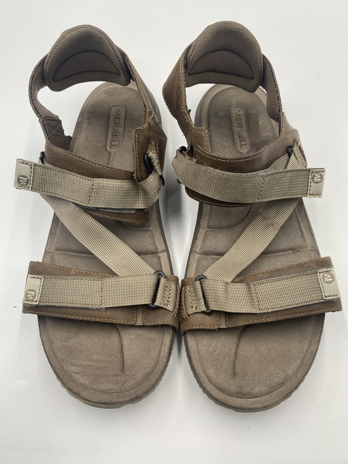 Sandali Merrell Terrant da uomo taglia 11 cinturino in pelle talpa J91513