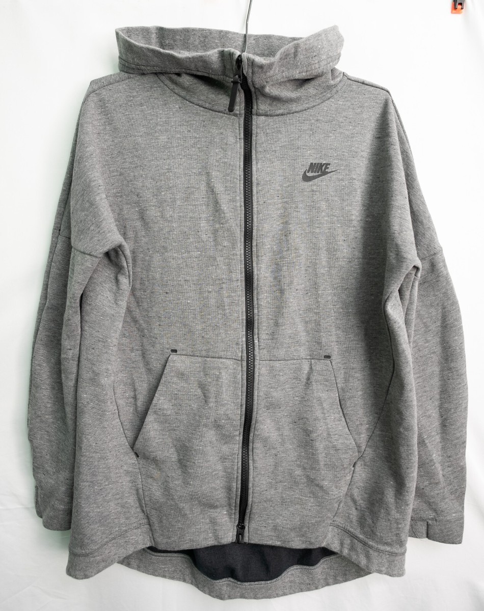 Nike Tech Fleece Windrunner Hoodie Full Zip-Heather Grey White