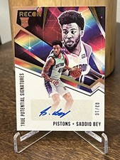 20-21 Panini Recon True Potential Signatures Gold /10 Saddiq Bey Rookie Auto RC