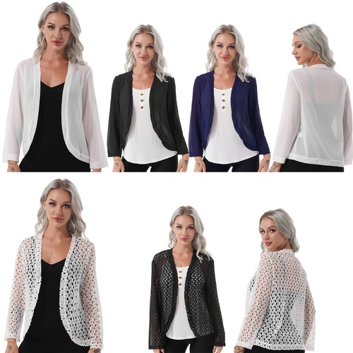 Womens Crochet Lace Bolero Jacket 
