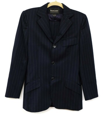 EUC Ralph Lauren Classics Collection Women's Sz 4 Navy Blue Pinstripe Pant Suit | eBay