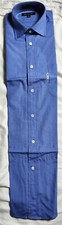 Faconnable Men's Button Up Dress Shirt Blue Size 2/15R Cotton Long Sleeves