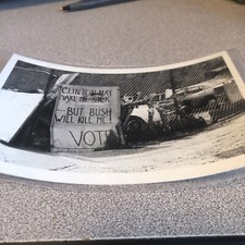 Postcard Political Clinton May make me sick But Bush will kill me Vote 1992