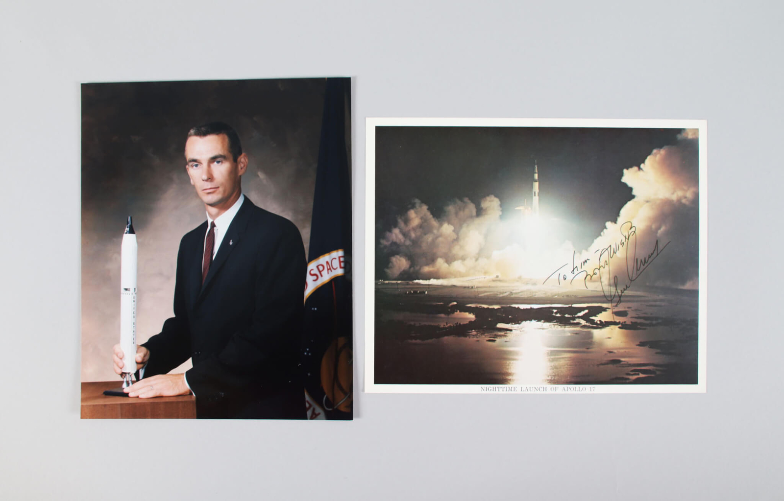 Eugene Cernan Signed Photo Apollo 17 - COA JSA