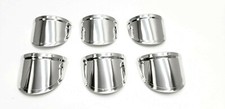 1963 1964 Chevy Impala Tail Light Lens Stainless Mini Visors Trim Set Of 6