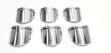 1963 1964 Chevy Impala Tail Light Lens Stainless Mini Visors Trim Set of 6