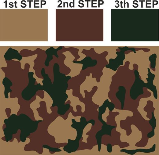 Army Camo Cross Tattoo