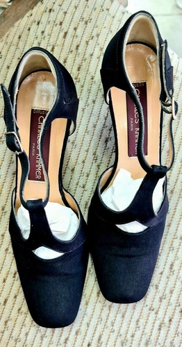 CHARLES KAMMER Paris Women's Black Velvet Beautiful And Elegant 37.5 + Box. - Picture 2 of 9