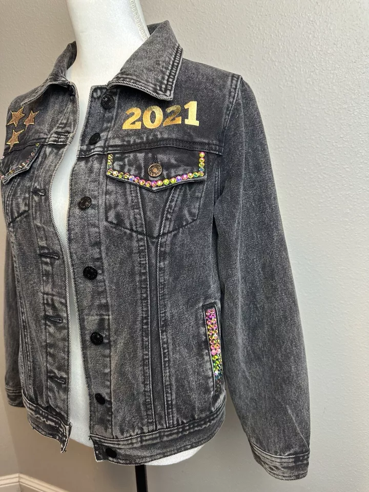 Angel Competition Bikinis Fashion Show Bedazzled Jean Jacket Size Small Rare - Image 4 of 4