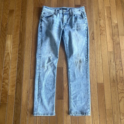 BKE Mason Jeans Mens 32x30 (Actual 32x29) Light Blue Straight Stretch FLAWS
