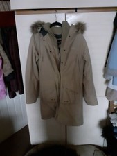 Women's Schott Bros. Inc. Biscuit Coloured Overcoat, Hooded, Size M (16)