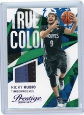 2014-15 Panini Prestige Basketball True Color Purple Patch #16 Ricky Rubio 04/10
