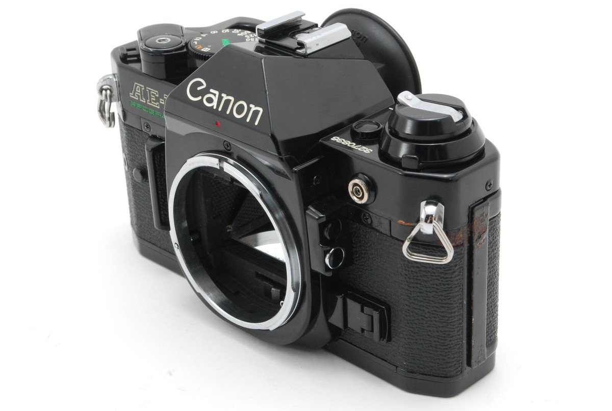 Exc+5]Canon AE-1 Program Black 35mm Film Camera + FD 28mm F/2.8