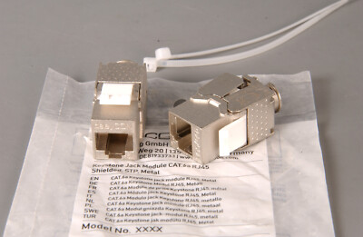 NEU! 9x Keystone Jack Module CAT.6a RJ45 werkzeuglos STP Netzwerk Adapter Buchse