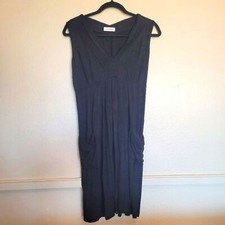 Calvin Klein Women's Size Small Casual Black Sleeveless Pockets Empire Waist EUC