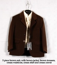 BOYS VIVAKI BROWN FIVE PIECE SUIT