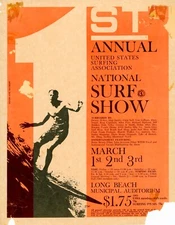 1st National Surf Show 1963 poster-Long Beach Ca.