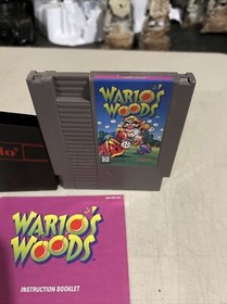 Wario's Woods (Nintendo NES, 1994) TESTED Authentic With Manual