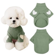 Sudadera Yaopelky Perro para Perros Pequeños Medianos Cálida Mascota Camiseta Pequeña, Verde