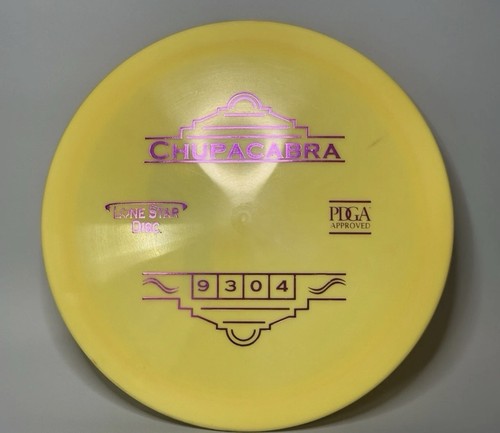 Lone Star Discs Chupacabra Alpha 172g Used Disc Golf Driver 9/3/0/4 — Alpha, 172g. Exact item photographed by BlueJayDG.