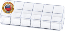 12-Slot Acrylic Lipstick Organizer Case, Transparent Clear Cosmetic Makeup Organ