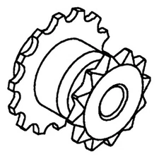 Fan Shaft Sprocket w/ Threaded Bore Fits M2 Rice 71193821 71193821-A