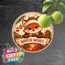 Festive Decorative Round Metal Tin Sign Home Wall Art Plaque Decor 8x8 Inch