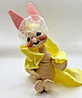 1993 Annalee Easter baby Bunny figurine in Slipper with Yellow blanket lace — photo 9