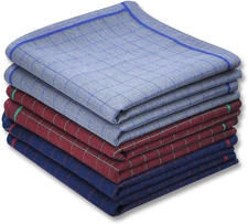 Soft Men'S Cotton Handkerchiefs with Assorted Color 6 Piece Gift Set