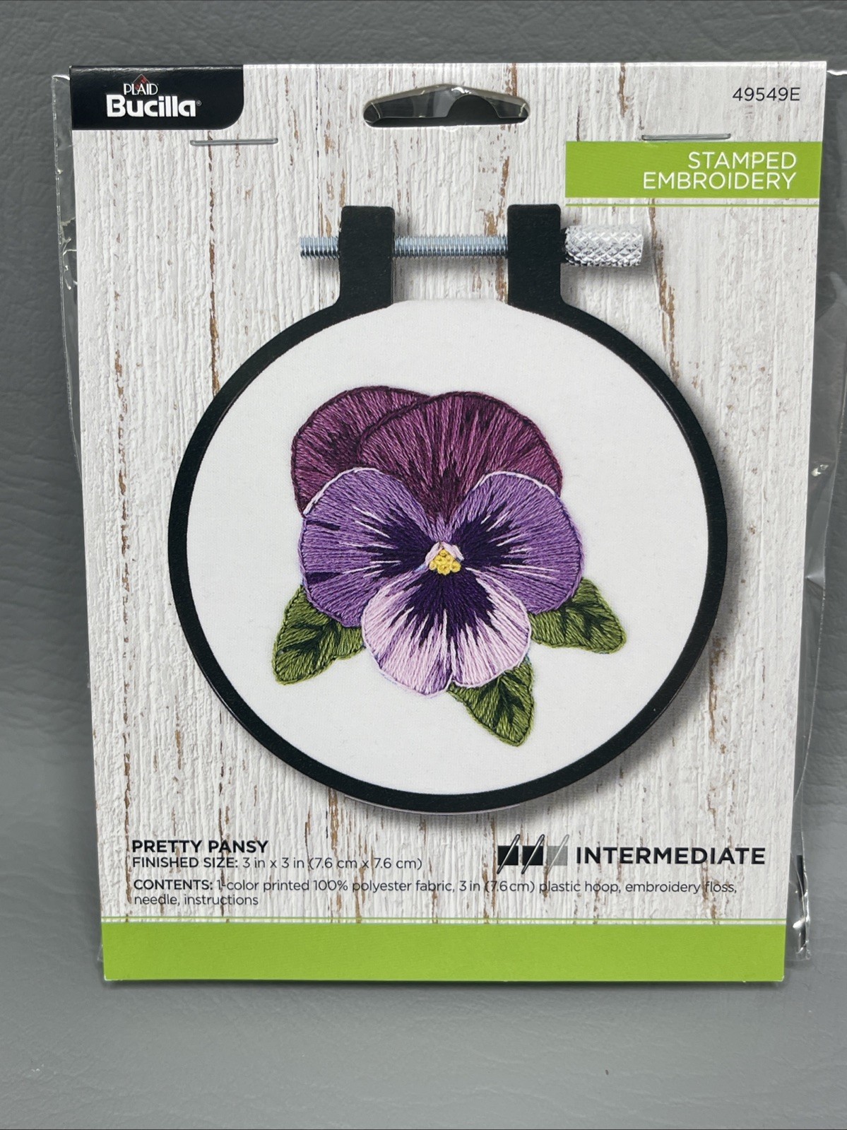 Kit With Hoop Plaid Bucilla Intermediate