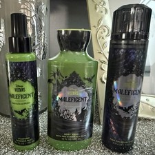 Bath Body Works Maleficent DISNEY VILLAINS Shimmer Mist Wash Mist 3 Pc Set