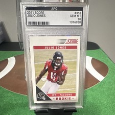 Panini 2011 Score Julio Jones #351 APG GEM MT 10 Rookie Falcons Football Card