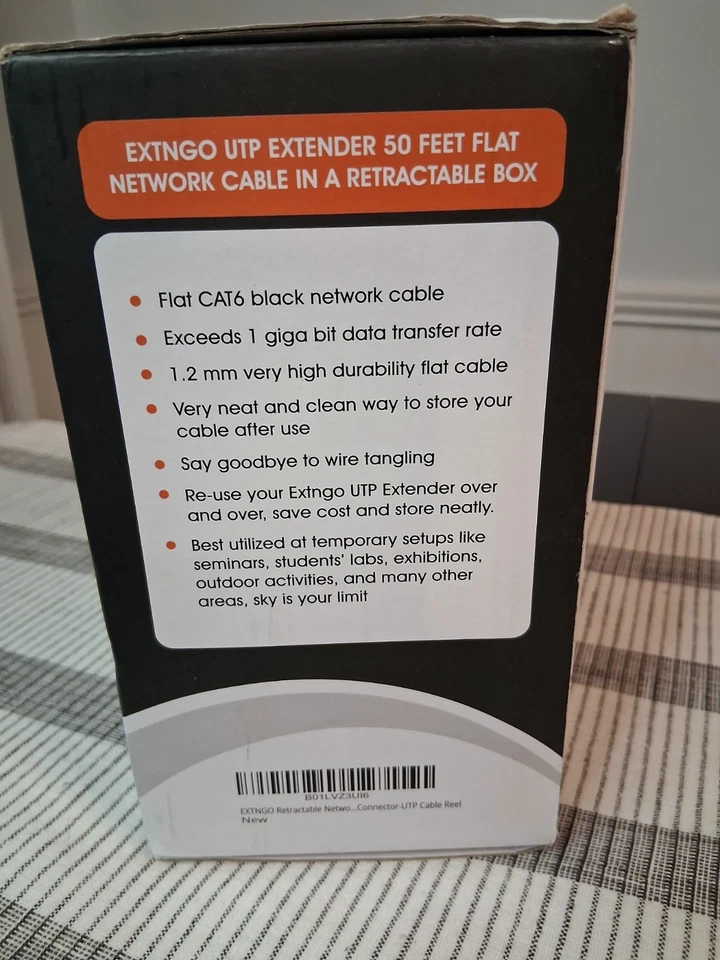 EXTNGO Retractable Network Cable Extender, 50 Ft (15 Meter) CAT 6 Ethernet Cable - Image 2 of 4