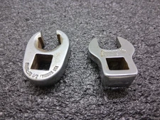 SNAP-ON 3/8" drive flare nut and crows foot sockets (2) both 1/2"