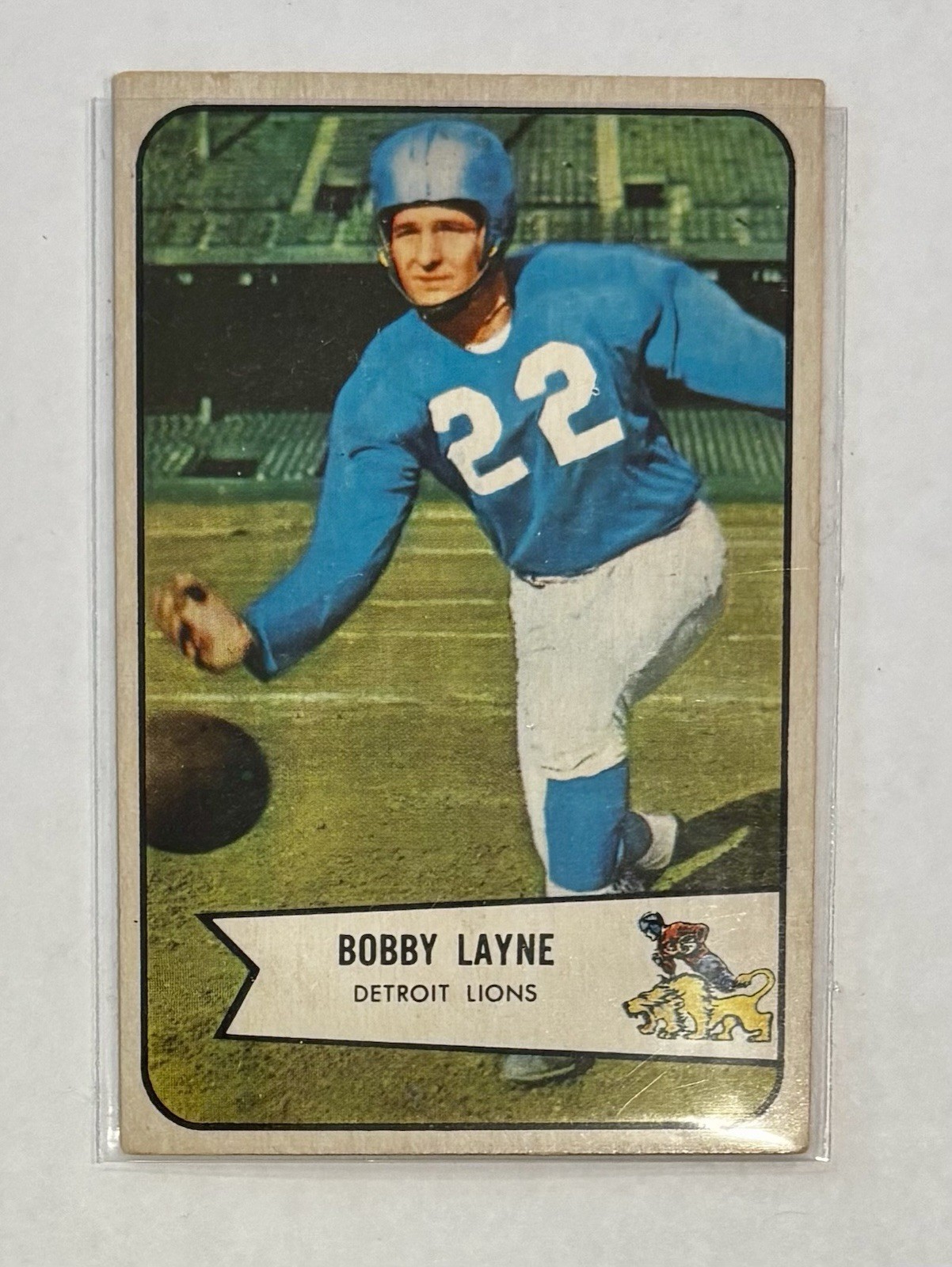 Bowman 1954 Bowman Bobby Layne #53 Detroit Lions Football NFL Trading Card