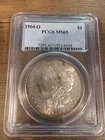 1904 O Morgan Silver Dollar $1 PCGS MS65 + 90% Silver   TONING