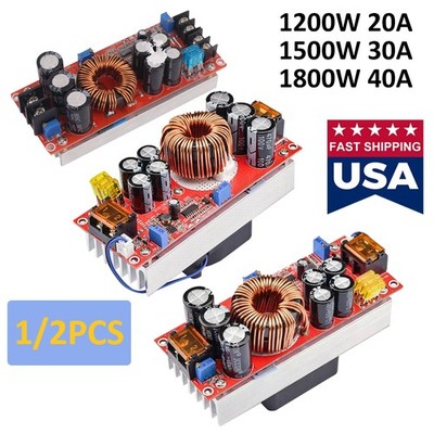 1-2X 1200W 20A/1500W 30A/1800W 40A  Converter Boost Step-up Power Supply Module