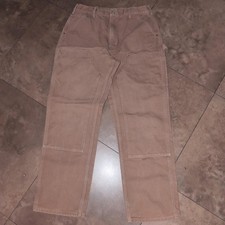 Carhartt Loose Fit Made In USA Double Knee Utility Pants BR01-BRN Men  s 34x32