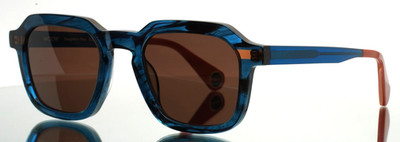 WOOW Super Dancer 1 0234 Blue Transparent Black Mens Sunglasses 50-21-145 B:40